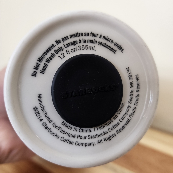 Starbucks 2014 Winking Eye Mermaid Siren Face Ceramic Coffee Mug Travel Tumbler - Picture 8 of 10